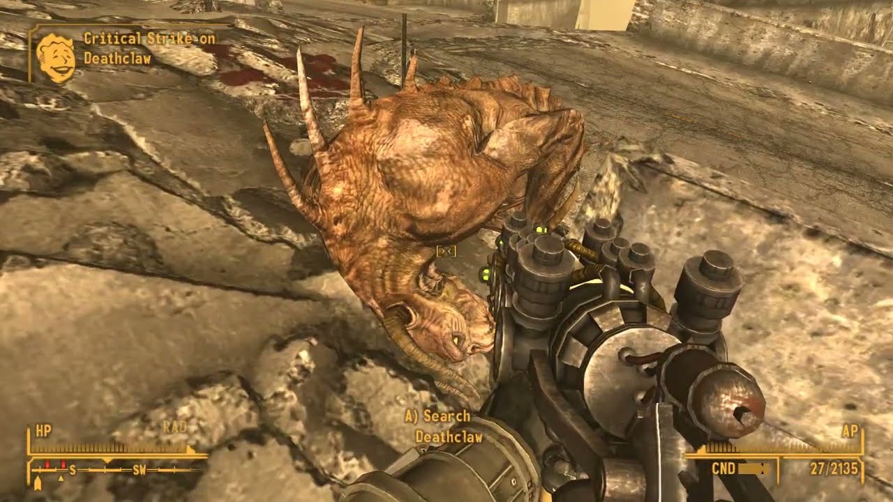 Fallout: New Vegas- The Courier VS Pack of Deathclaws/ Lonesome road DLC