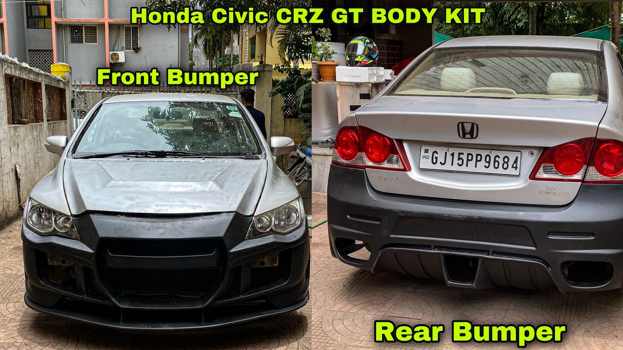 Honda Civic CRZ GT Body Kit Installation || Front Bumper And Rear Bumper #projectCivic