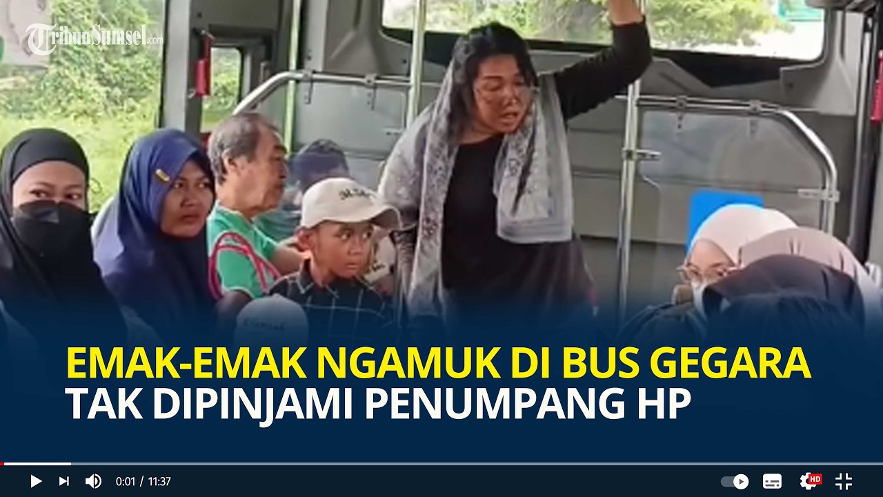 Viral, Emak-emak Ngamuk di Bus Trans Bakula Gara-gara Tak Dipinjami Penumpang HP, Teriak-teriak
