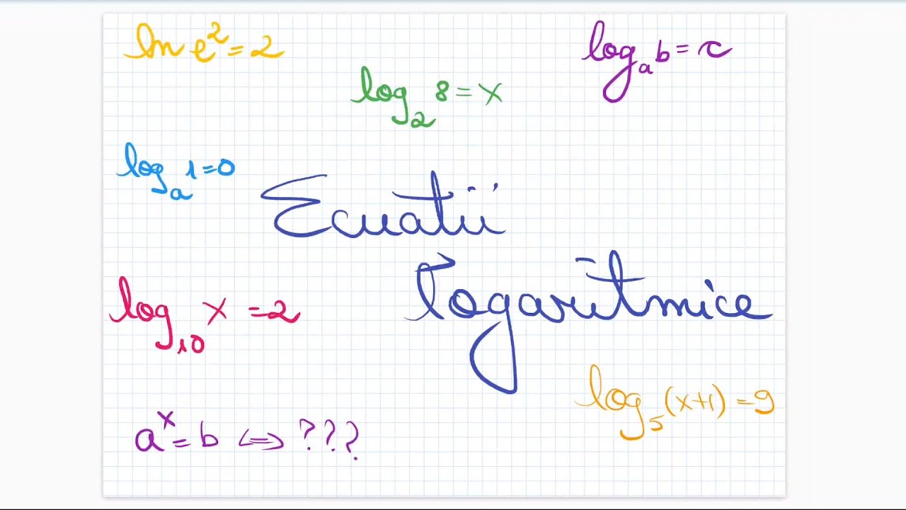 Ecuatii logaritmice - clasa a X-a