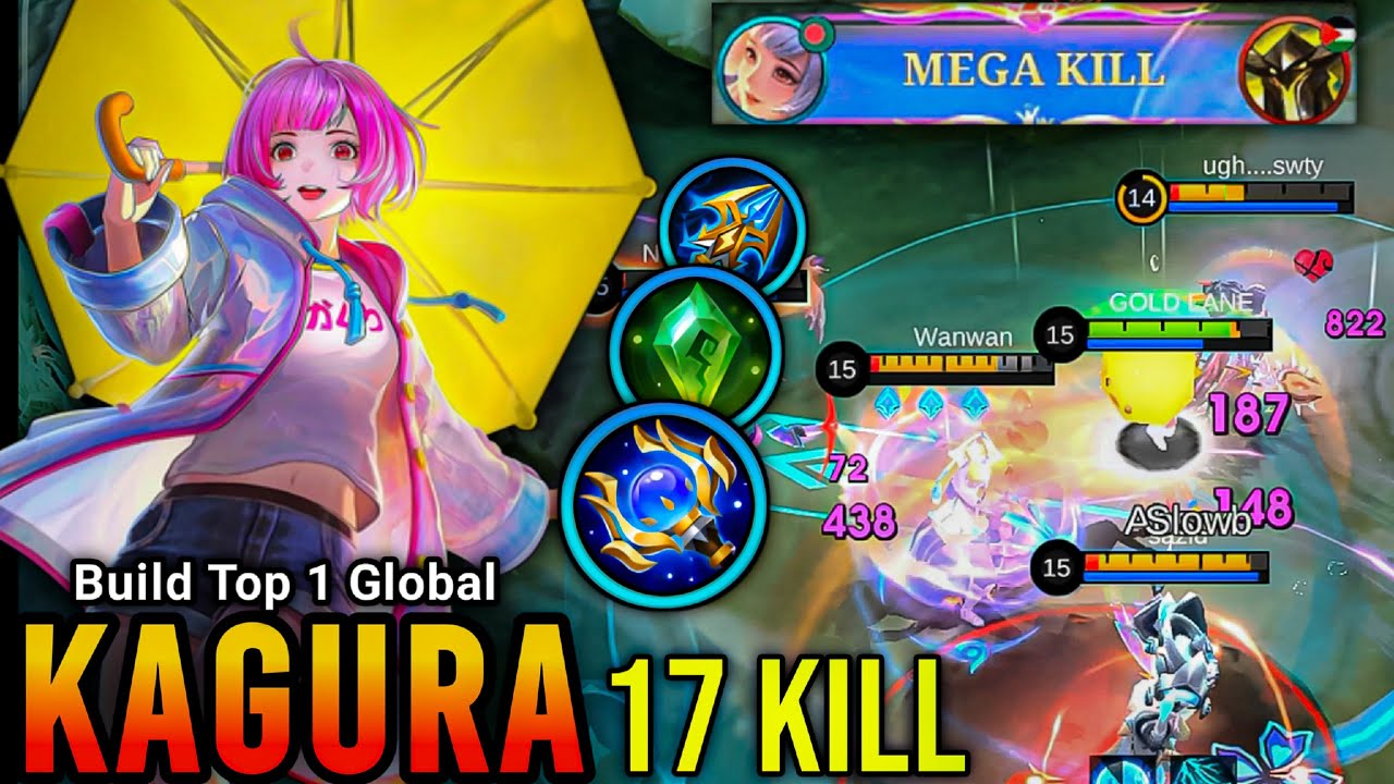 17 Kills!! | Monster Kagura Insane Magic Damage! | Build top 1 Global Kagura – MLBB