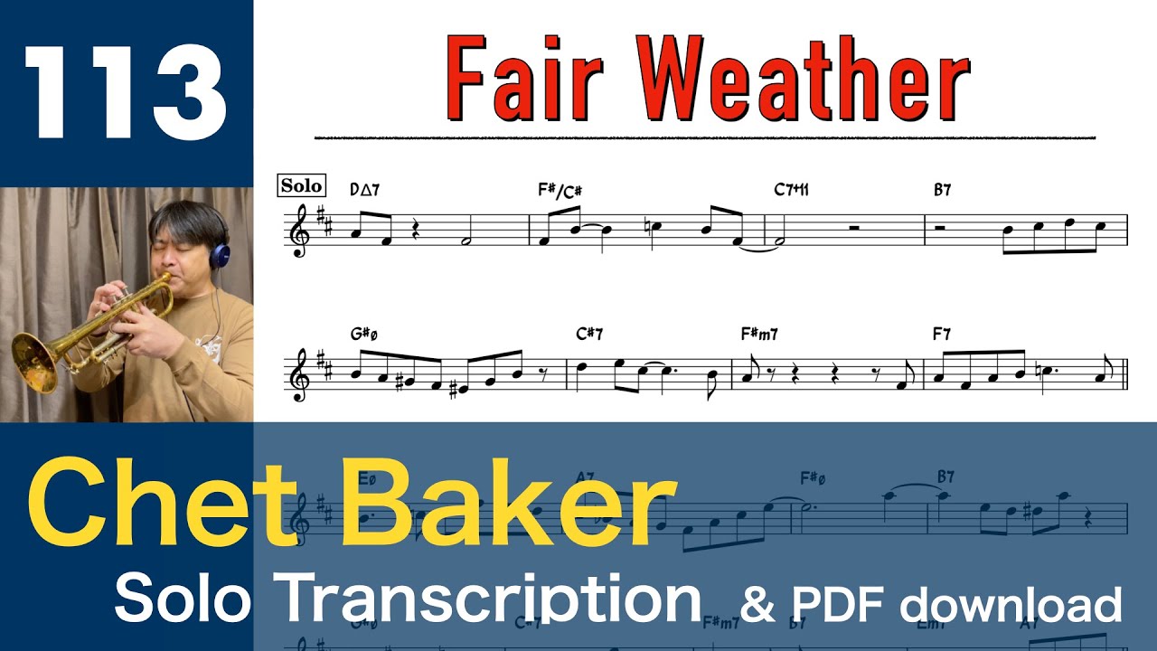 Fair Weather [1958] (Chet Baker) Solo Transcription 113