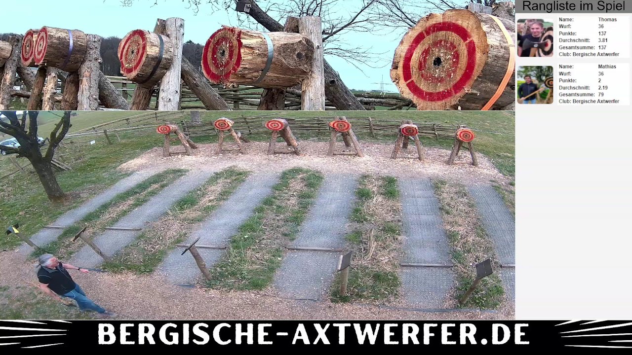 Bergische Axtwerfer -Training