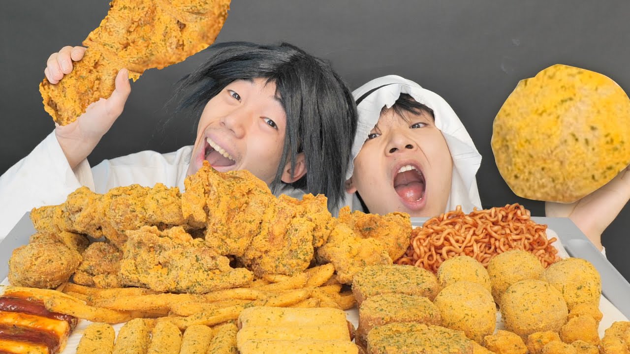 Fried Chicken Mukbang 뿌링클 치킨 치즈볼 먹방 BABU 바부