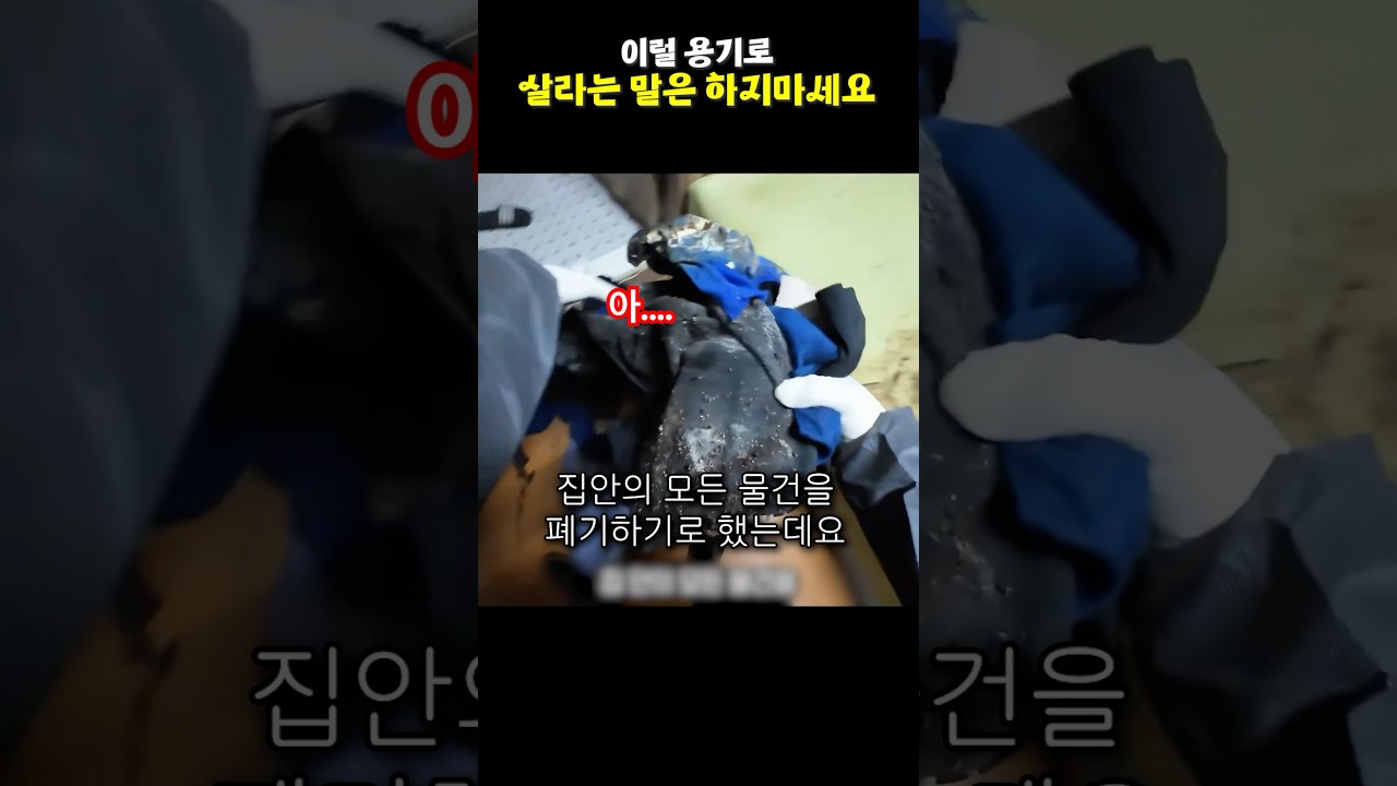 이럴 용기로 살라는 말은 하지마세요