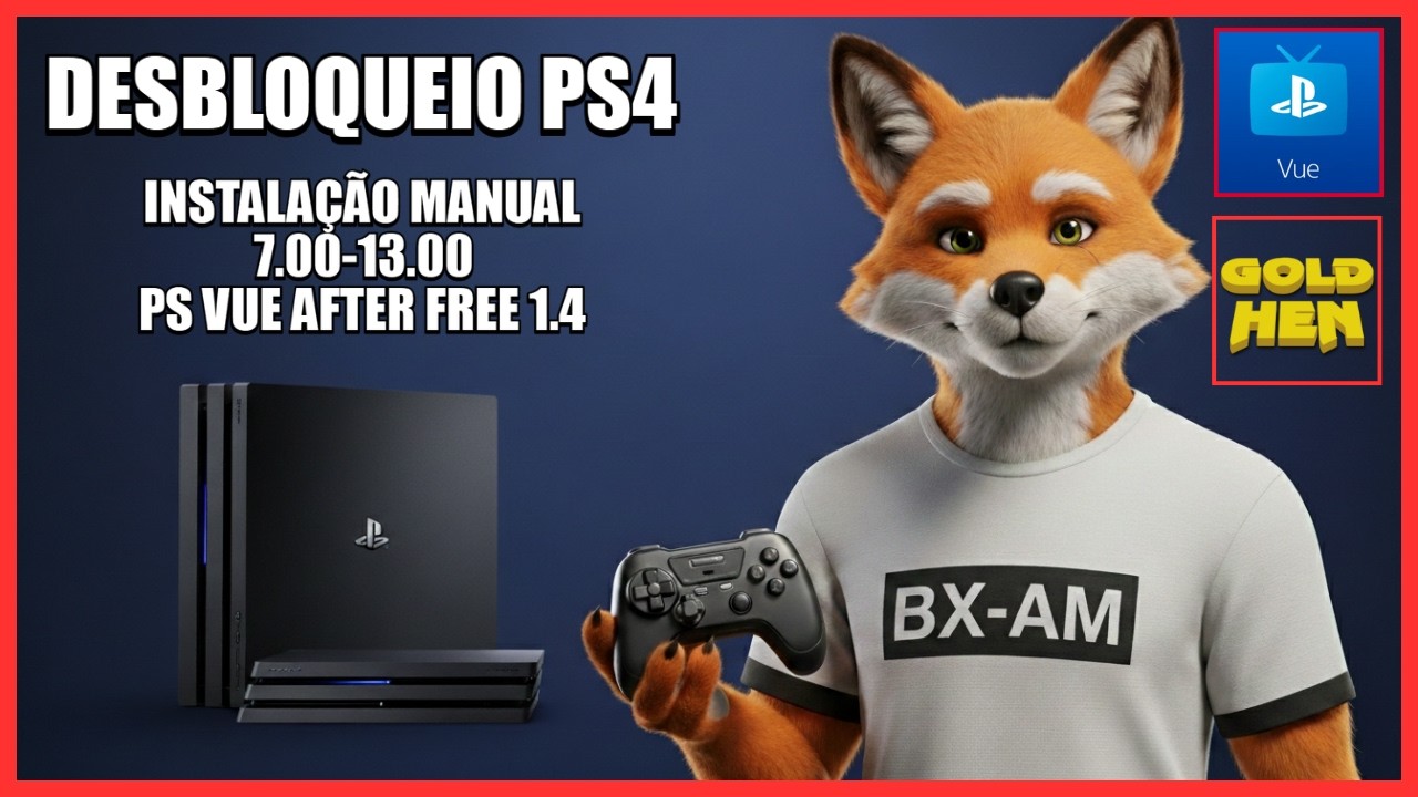 INSTALANDO MANUALMENTE DESBLOQUEIO ATUALIZADO DO PS VUE AFTER FREE 1.4 PARA PS4 7 00-13.00