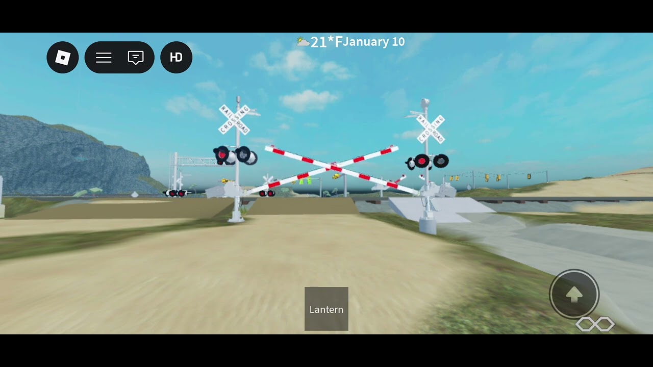 Roblox railroad crossing and Wild Card train 