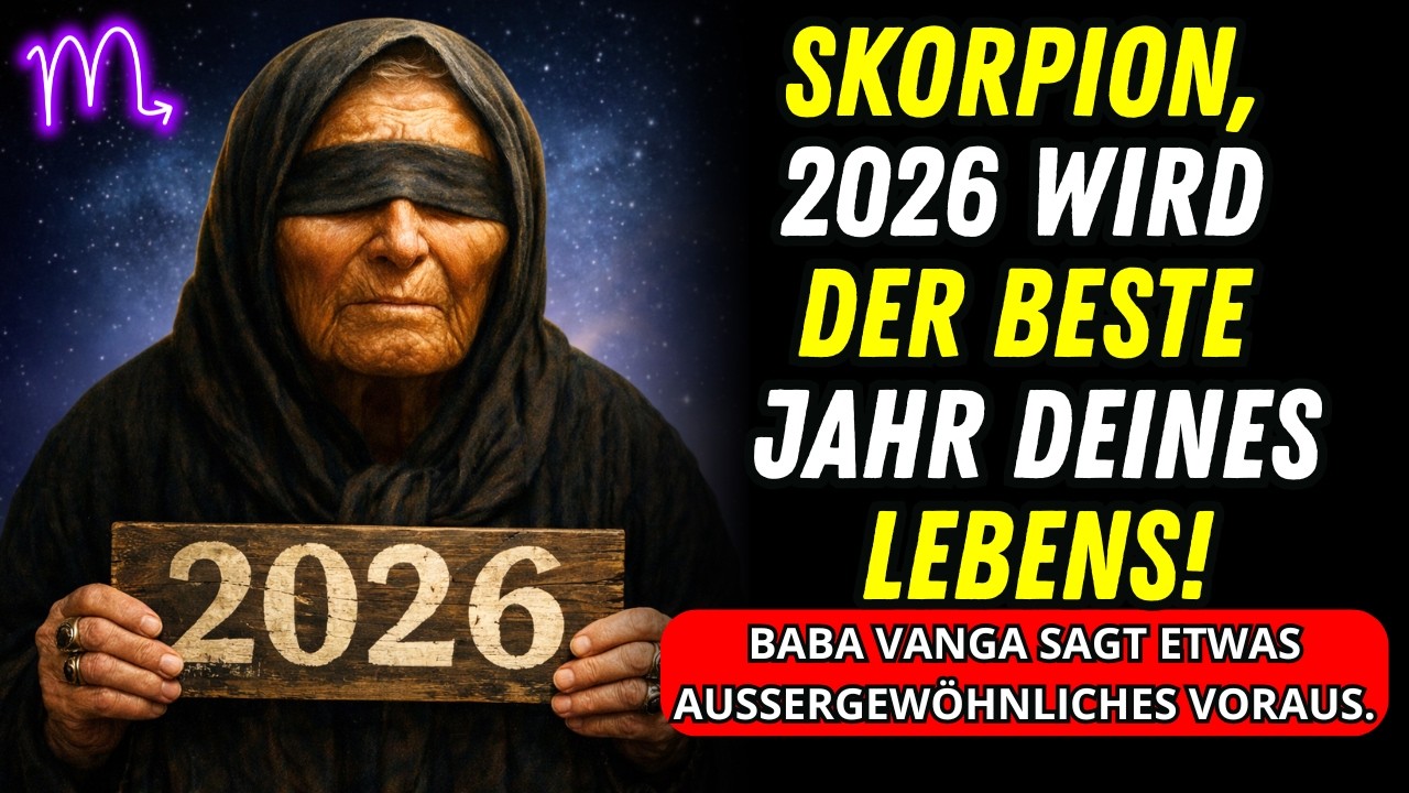 Skorpion, 2026 wird das beste Jahr deines Lebens! Baba Vanga erklärt dir warum.