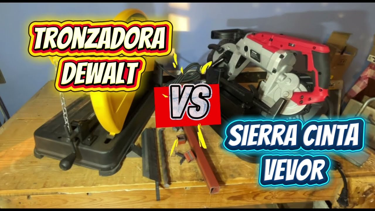 VEVOR sierra cinta VS tronzadora  DEWALT