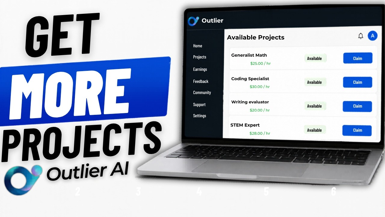 How to get more projects on Outlier AI (step by step).
