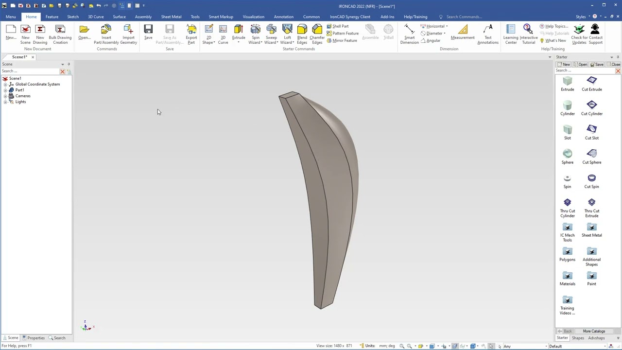 Обучение IronCAD 17 | Лофт