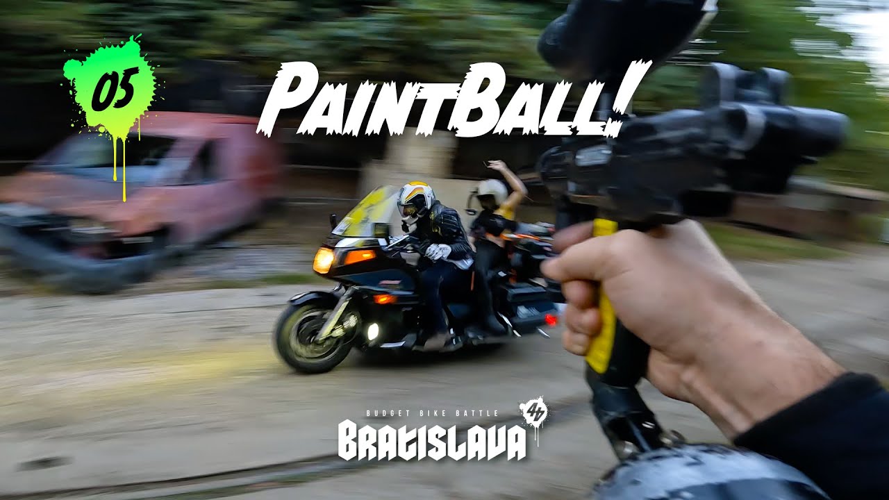 Budget Bike Battle Bratislava | Motorcycle Paintball!
