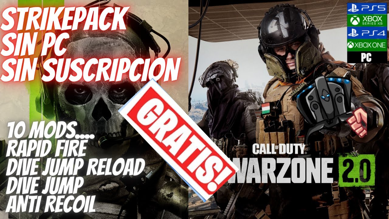 Warzone 2.0 StrikePack Mods Gratis / 10 Mods Sin PC Sin Suscripción