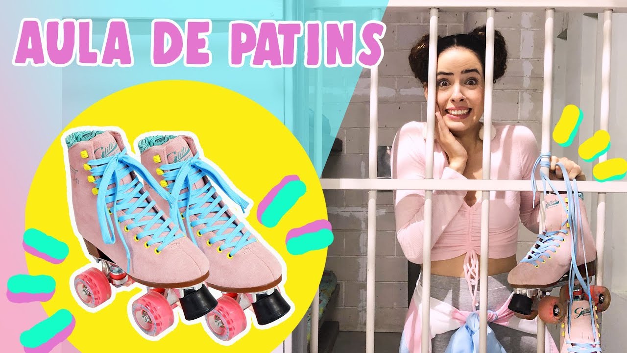 ANDEI DE PATINS NA PRISÃO! 😱 MINHA SEGUNDA AULA DE PATINAÇÃO