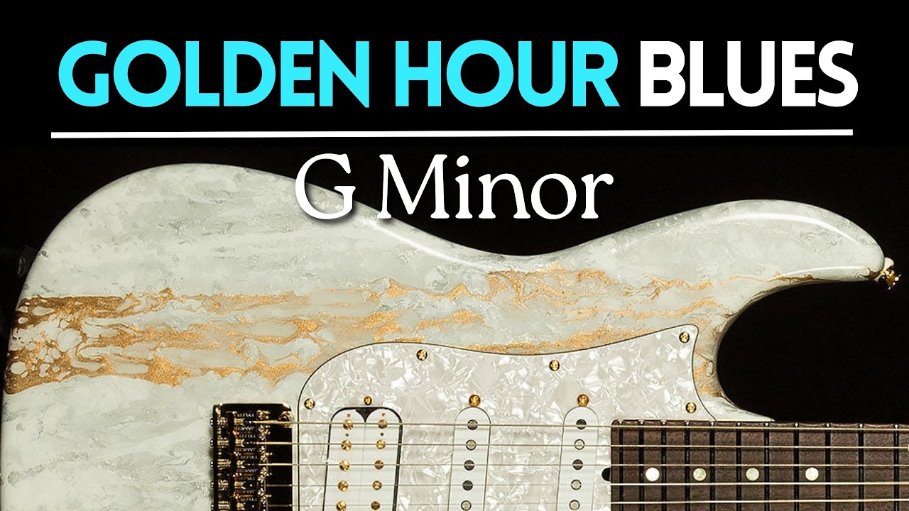 Golden Hour Smooth Blues Guitar Backing Track Jam in G Minor