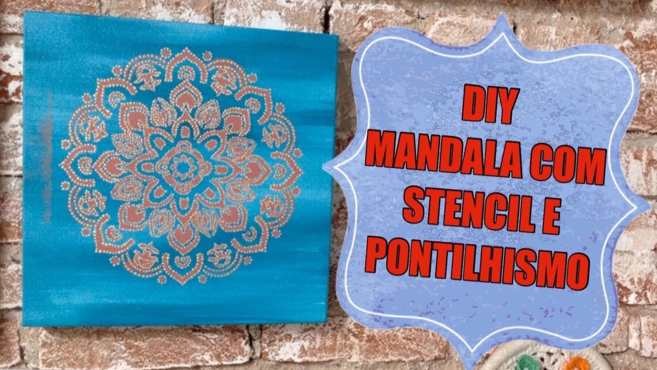 Como fazer uma linda mandala com stencil e pontilhismo - #facavocemesmo #mandala
