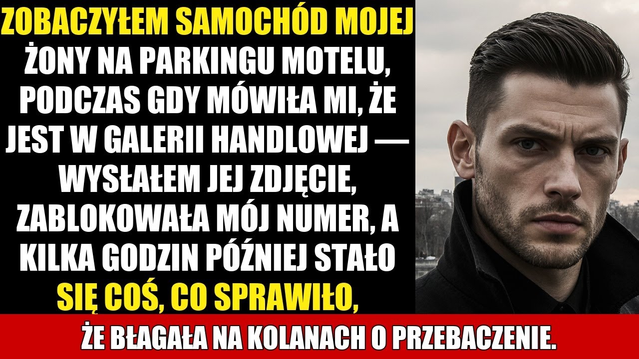ZOBACZYŁEM SAMOCHÓD MOJEJ ŻONY NA PARKINGU MOTELU, PODCZAS GDY MÓWIŁA MI, ŻE JEST W GALERII...