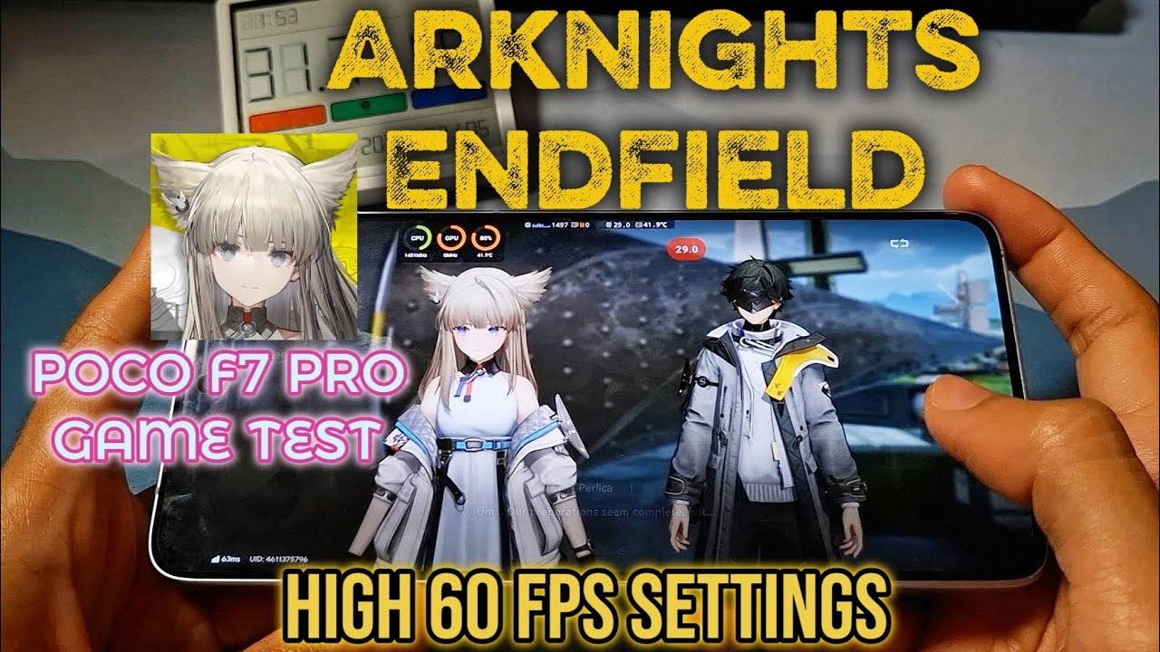 POCO F7 PRO - Arknights Endfield HIGH 60 FPS settings TEST