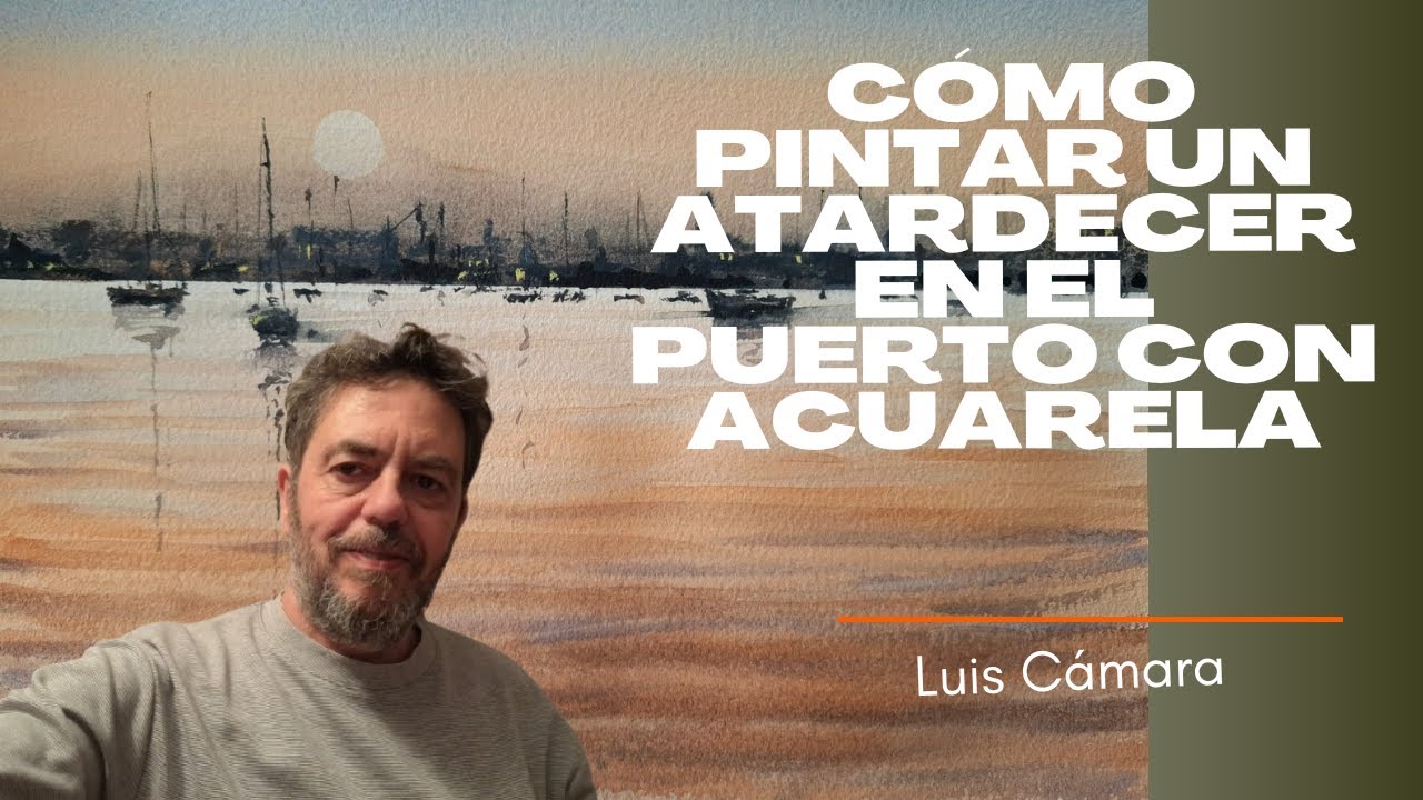 ATARDECER EN EL PUERTO. CONTRALUZ Y VELADURAS CON ACUARELA