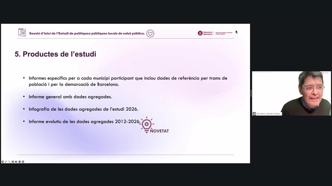Presentació de la cinquena edició de l’Estudi de polítiques públiques locals de salut pública