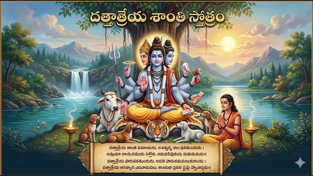 శ్రీ దత్తాత్రేయ శాంతి స్తోత్రం | Sri Dattatreya Shanti Stotram  | Datta Guru Bhakti Song
