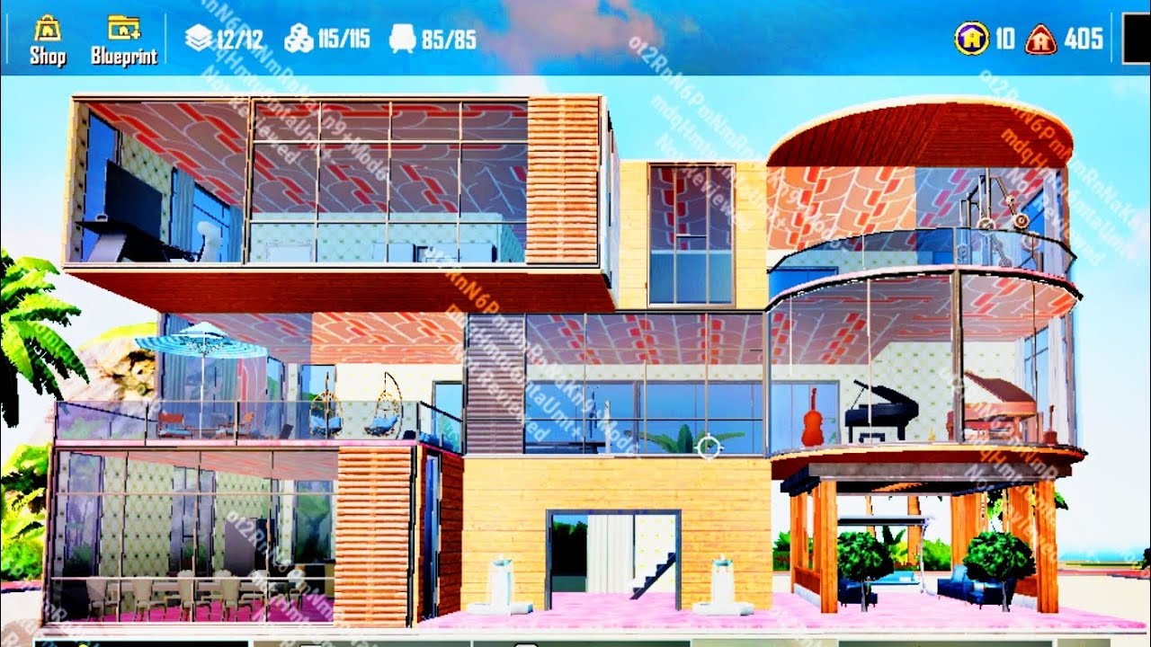 I Built A best Home In Pubg Mobile (Blueprint) for Under Level 14 | How to Build Home in Pubg Mobile