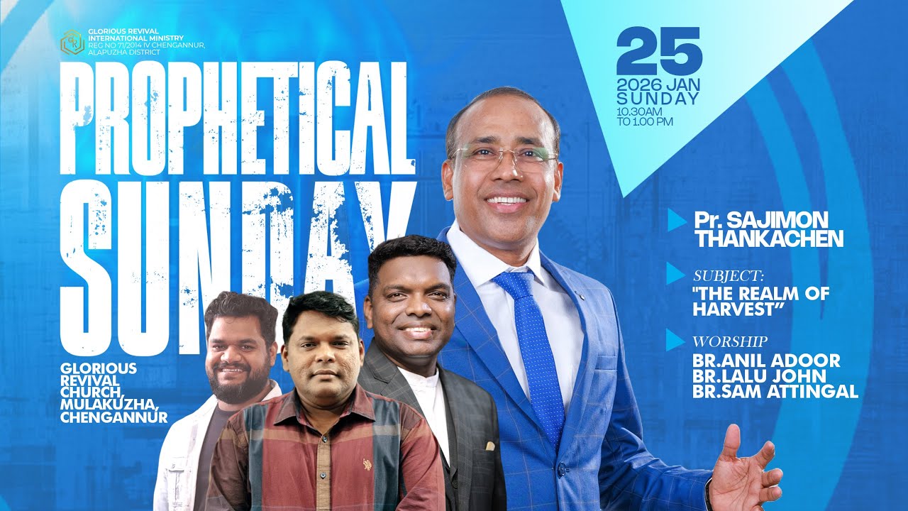 PROPHETICAL SUNDAY | Pr. Sajimon Thankachen Ministering | Br. Anil Adoor Worship | LIVE