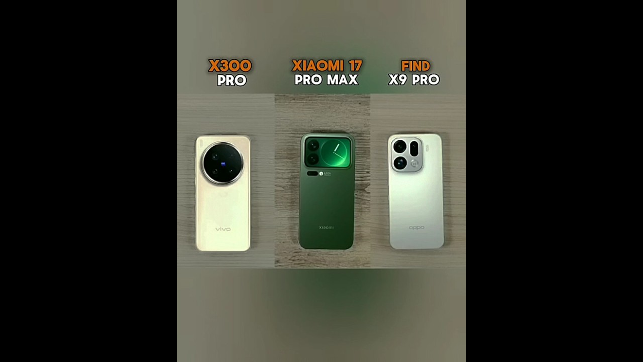 vivo x300 pro vs Xiaomi 17 pro max vs oppo find x9 pro battery test 🤯💥