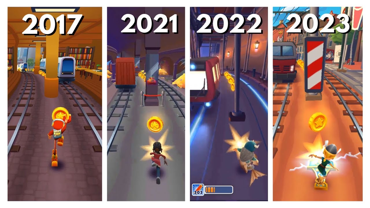 Evolution of COPENHAGEN Map in Subway Surfers | 2017 - 2021 - 2022 - 2023