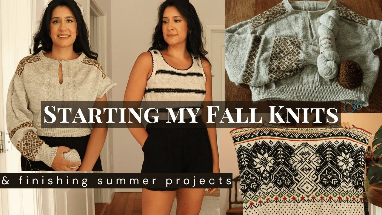 Knitting Podcast - My Fall Knitting Projects & Finishing Summer WIPS! Sewing Silversaga Dress