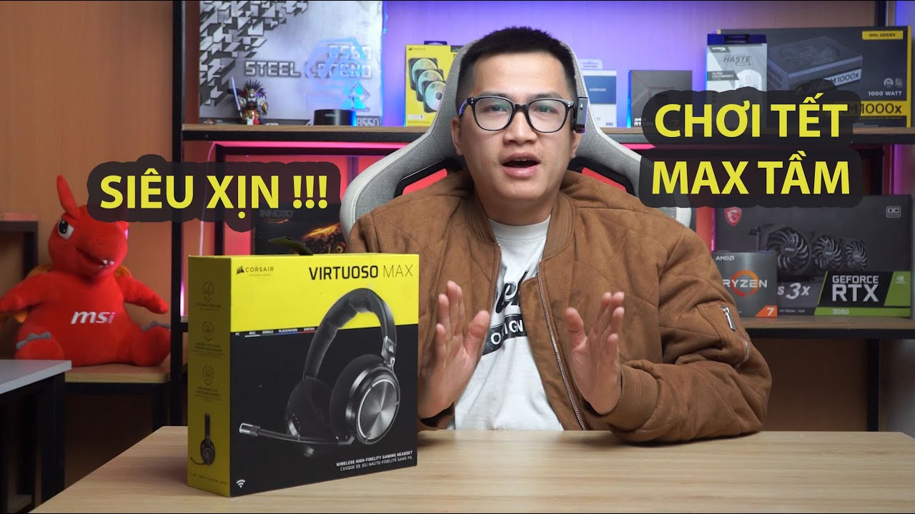 Corsair Virtuoso Max Wireless - Tai nghe gaming đỉnh của đỉnh