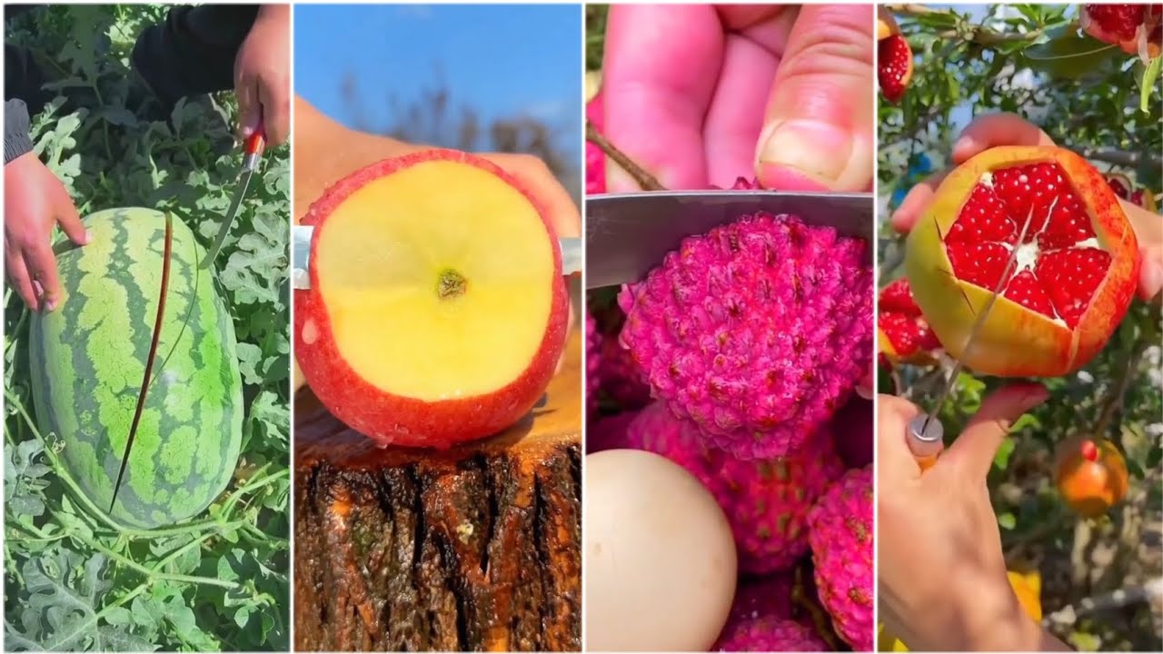 🤗 Satisfying fruit cutting ASMR videos // Make you feel good 🍑