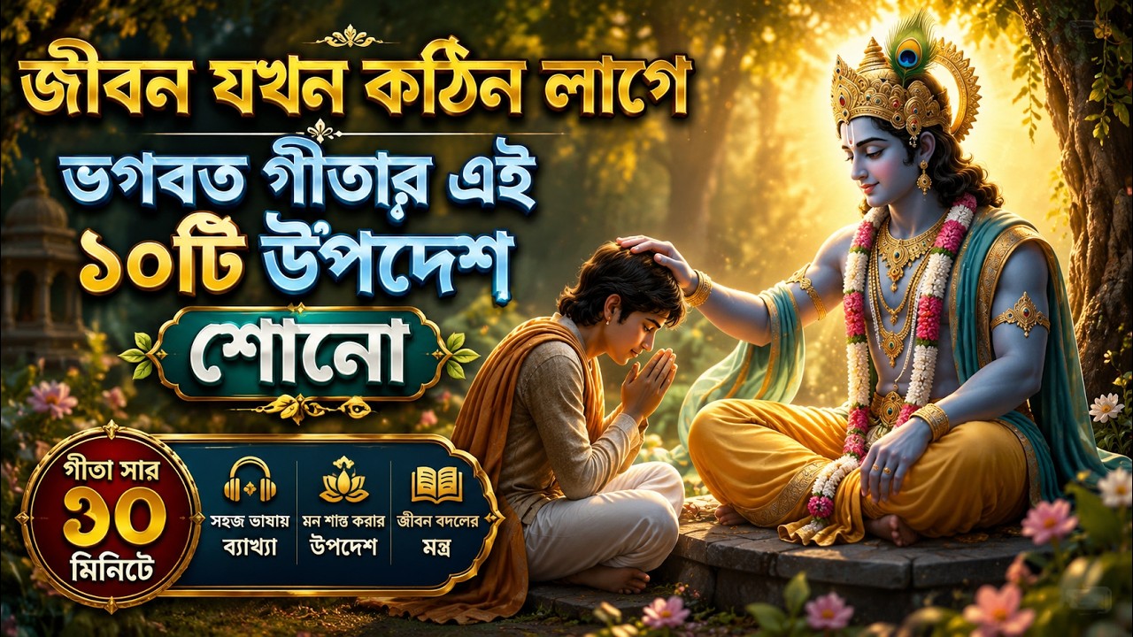 গীতার ১০টি অমর শিক্ষা | সম্পূর্ণ গীতা সার ৩০ মিনিটে | | Krishna Motivational | Bhagvat Gita Saar