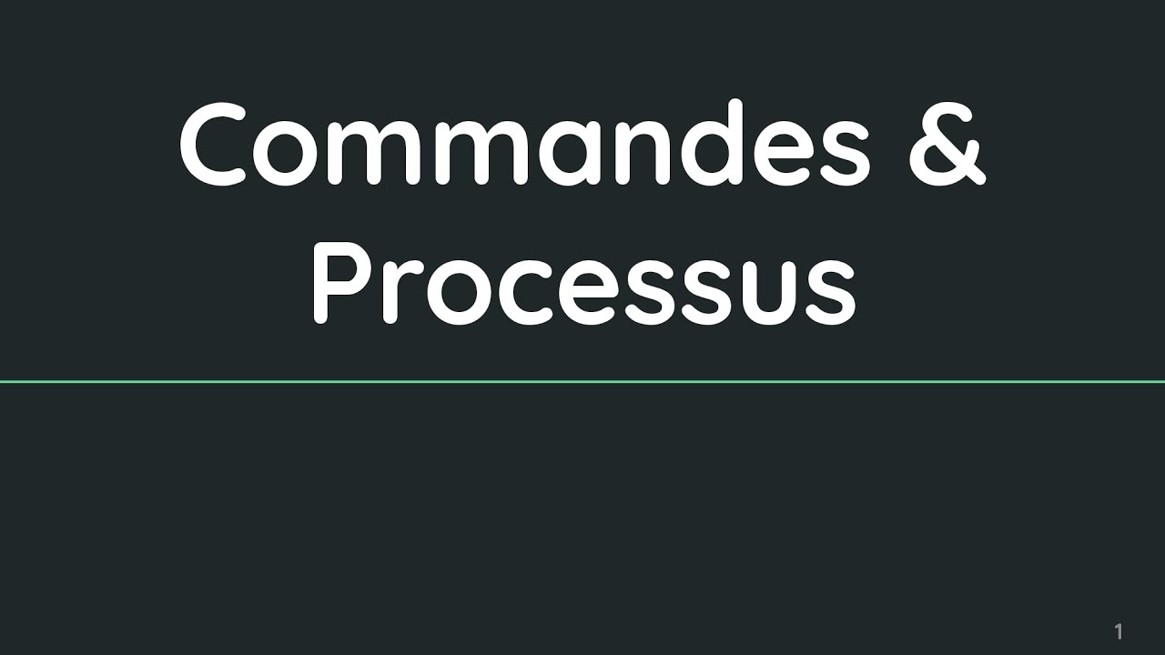 M1101 - CM 3 - Linux - Commandes & Processus