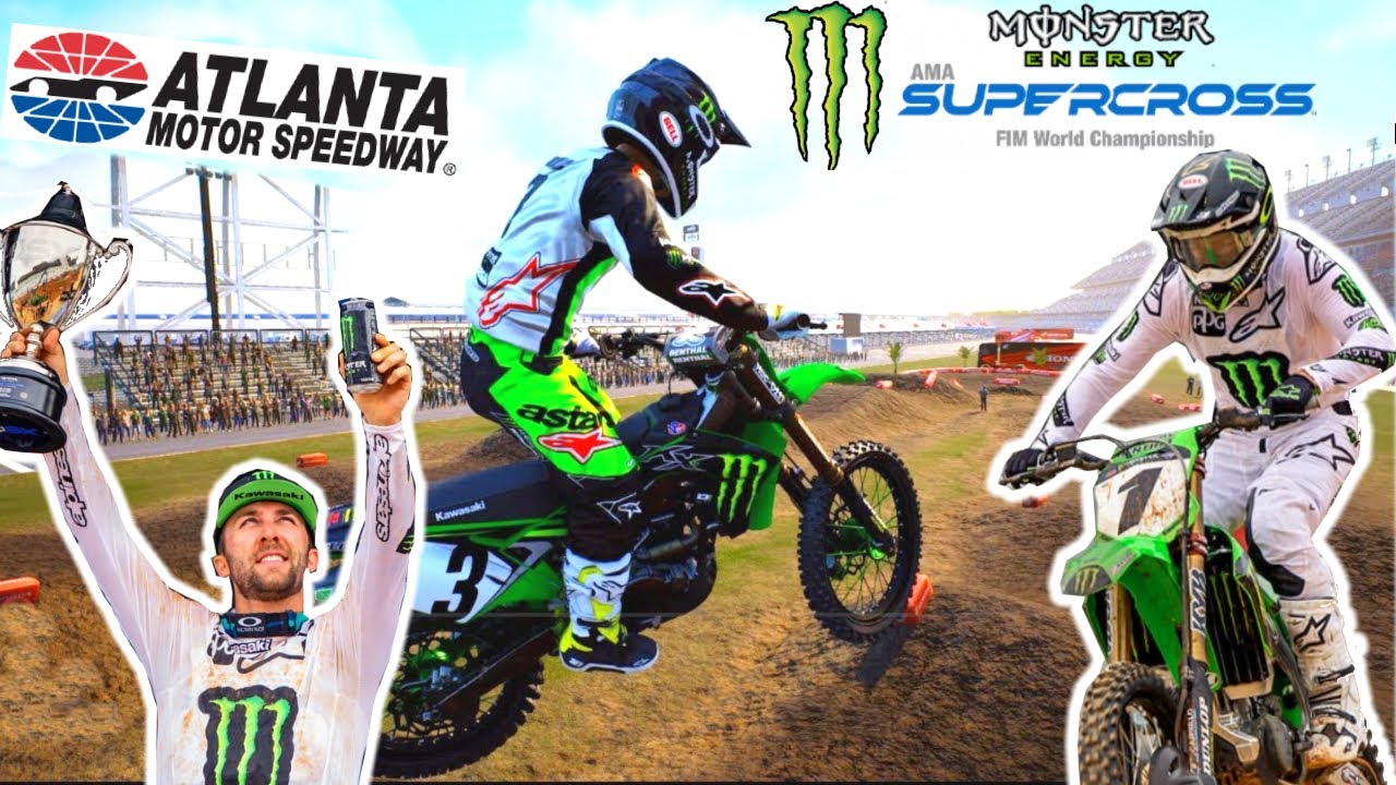 Monster Energy Supercross Atlanta #1 Eli Tomac Wins Again Like  #Supercross 4 Game! #kenroczen
