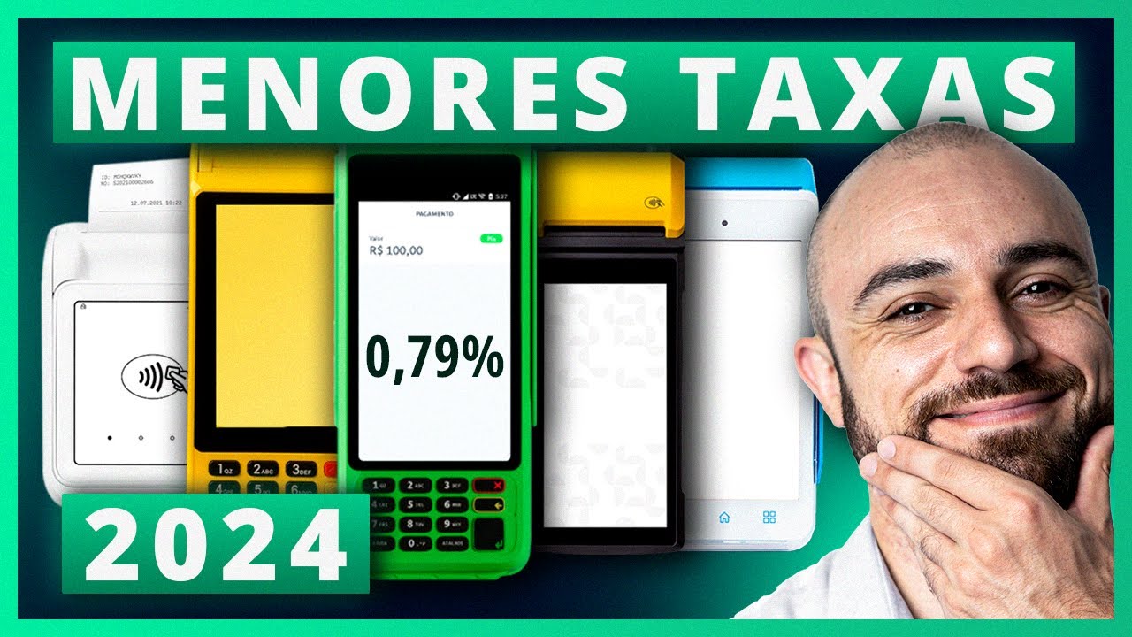 🏆Máquina de Cartão Com MENOR TAXA Para MEI, Autônomo e PJ [Top 5 Maquininhas]