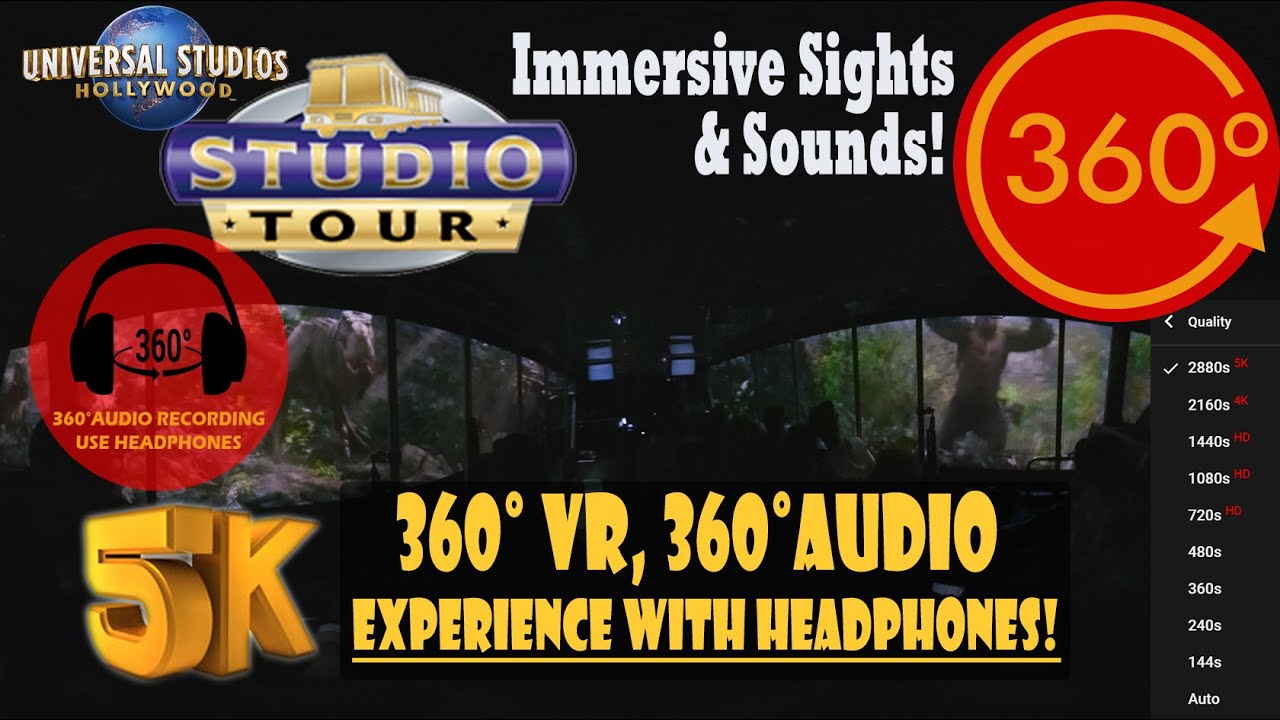 Знаменитая во всем мире студия, захватывающий 360 VR — Universal Studios Hollywood [5K 360° | 360...