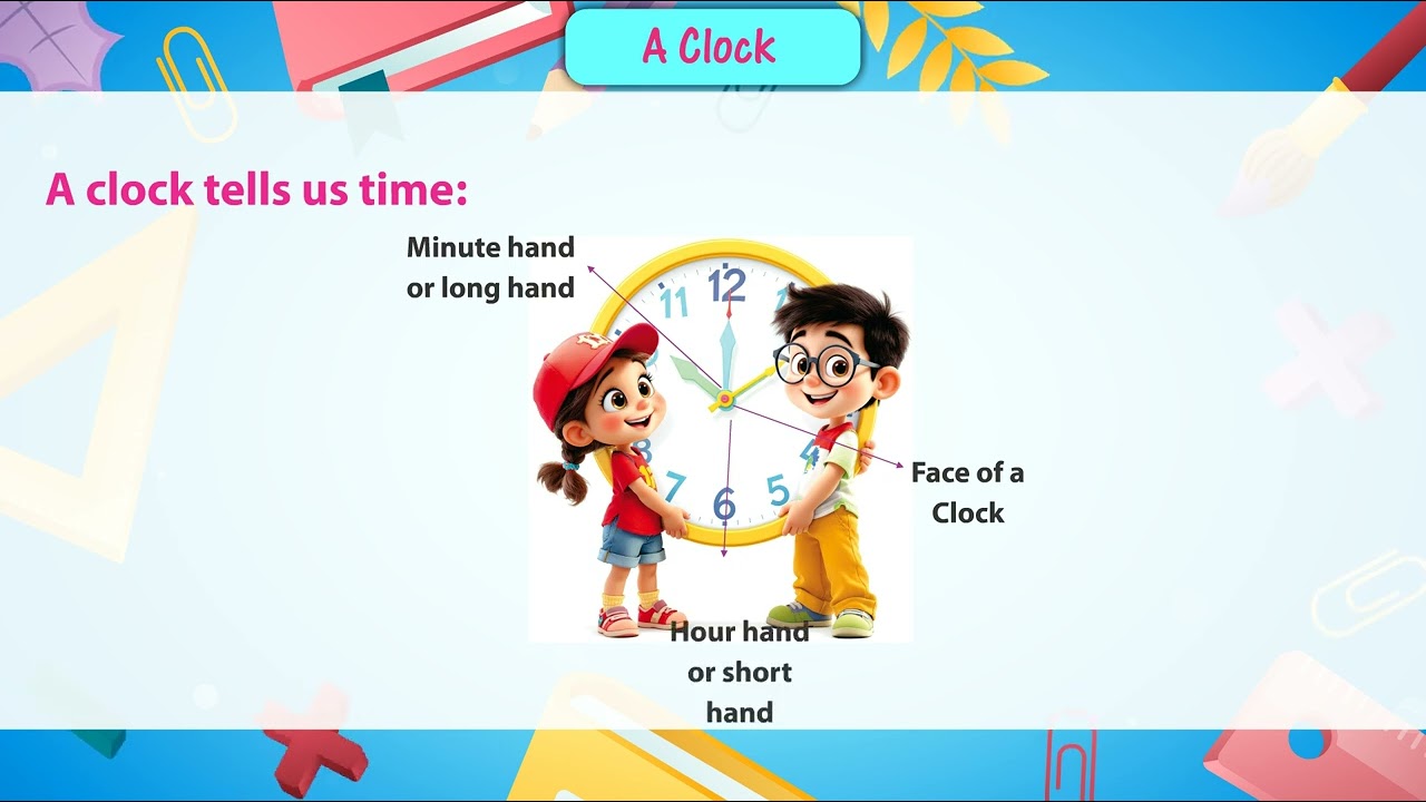 Ch 25 | Ace Publishing House | Math Pre Primer | LKG | A Clock |  For children