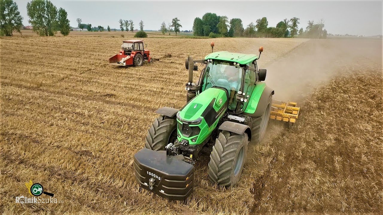 Talerzowanie w Poprzek i Siew w Mulcz z Broną Aktywną / DF 6185 TTV Agrotron 130 / Amazone VLOG #43