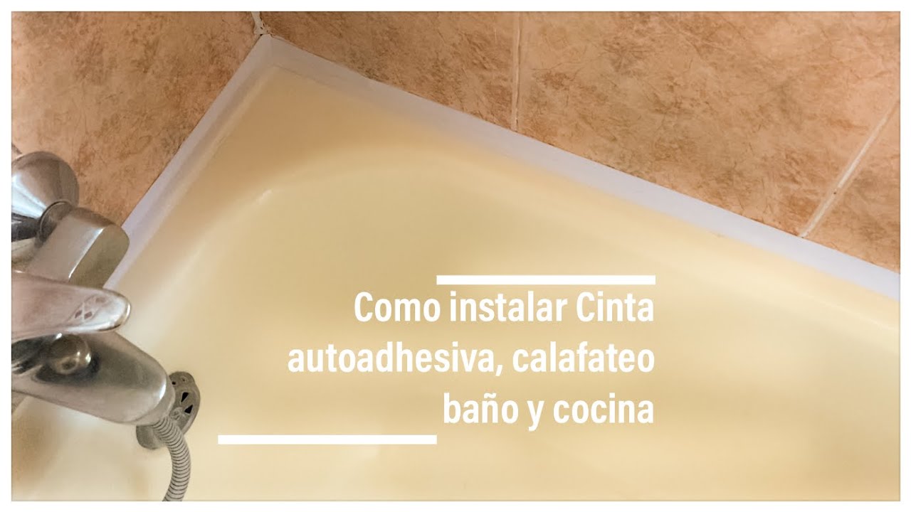 Como instalar Cinta autoadhesiva, calafateo baño y cocina
