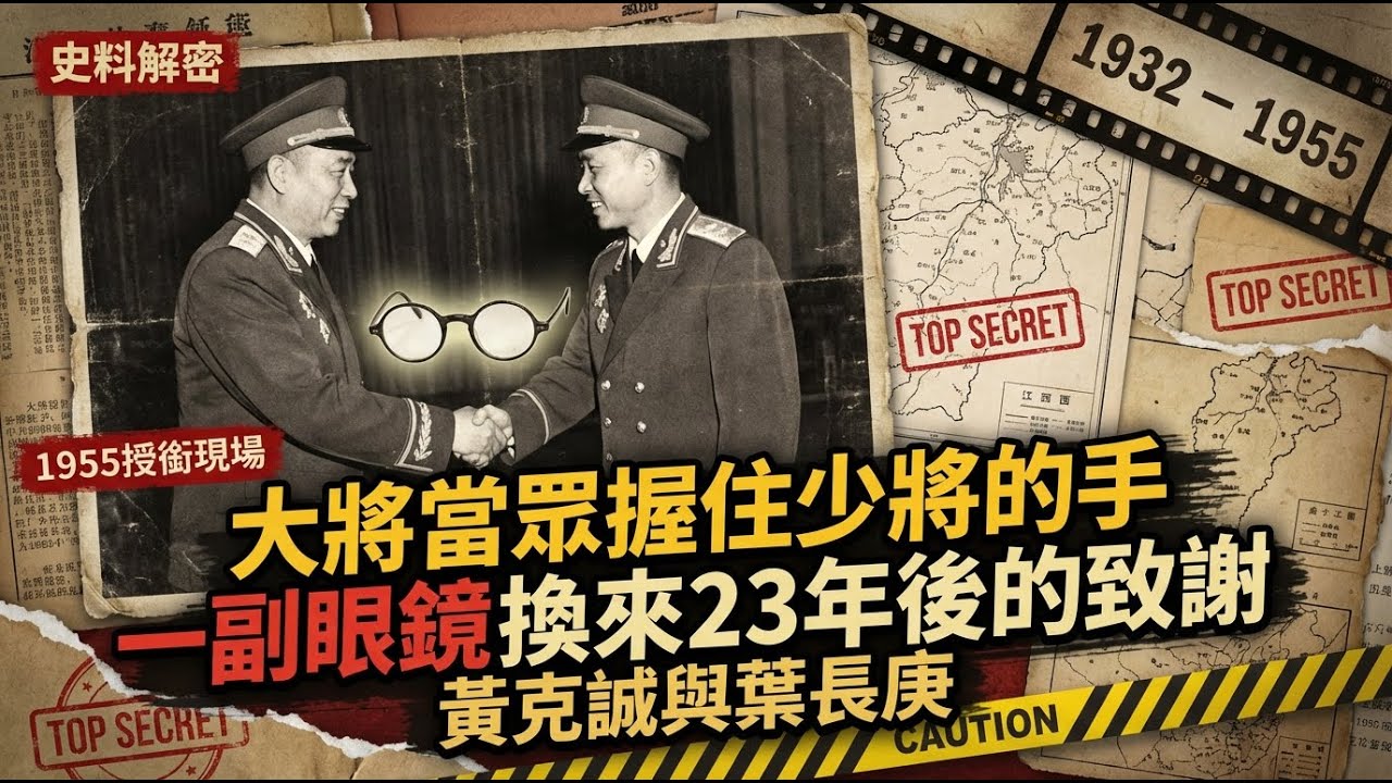 大將當眾握住少將的手：一副眼鏡，換來23年後的致謝｜黃克誠與葉長庚