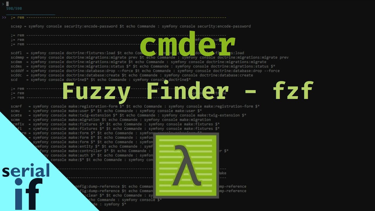 Cmder - 05 : Int&eacute;gration de Fuzzy Finder - FZF