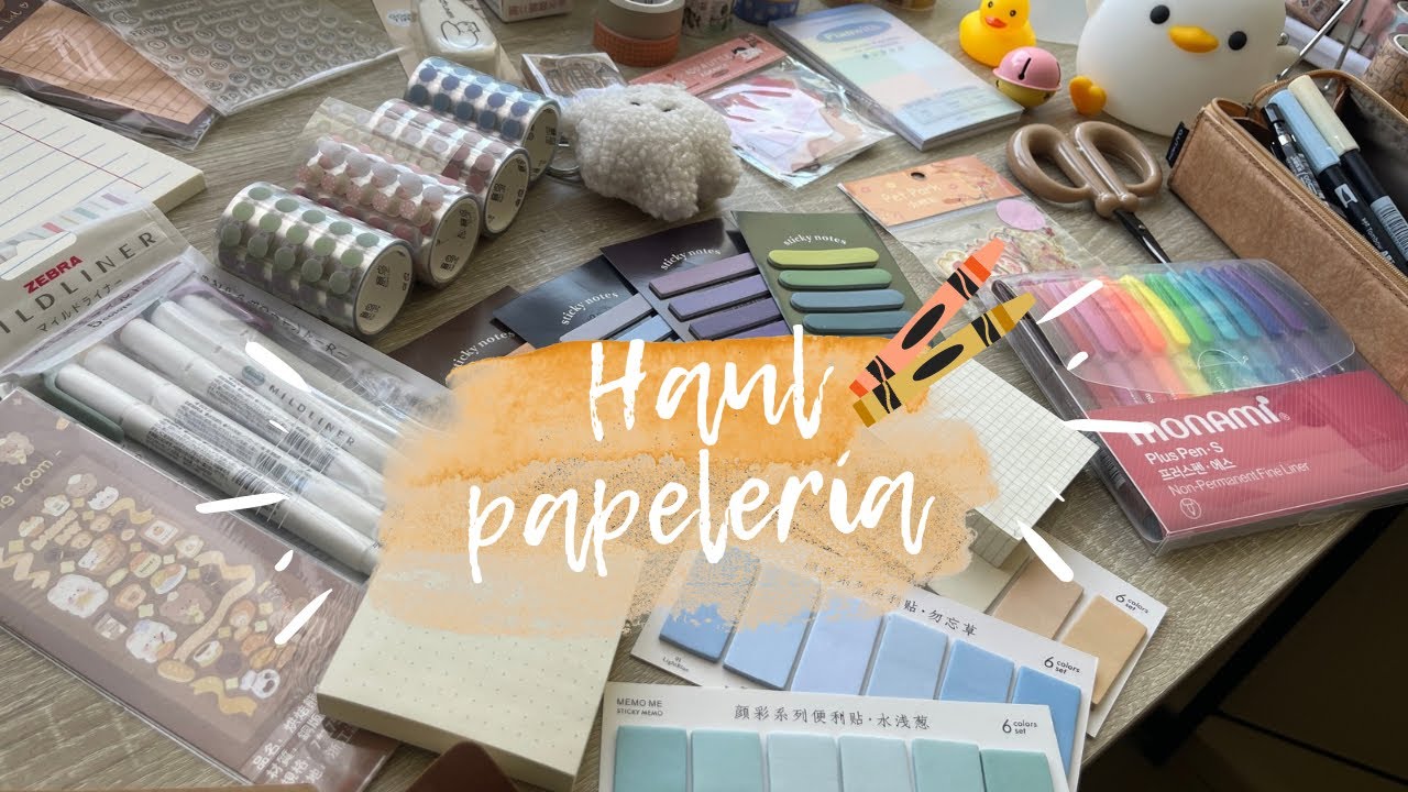 PROBANDO PAPELER&Iacute;A ASI&Aacute;TICA 🌸🖍️+ haul de STATIONERYPAL 📓✏️