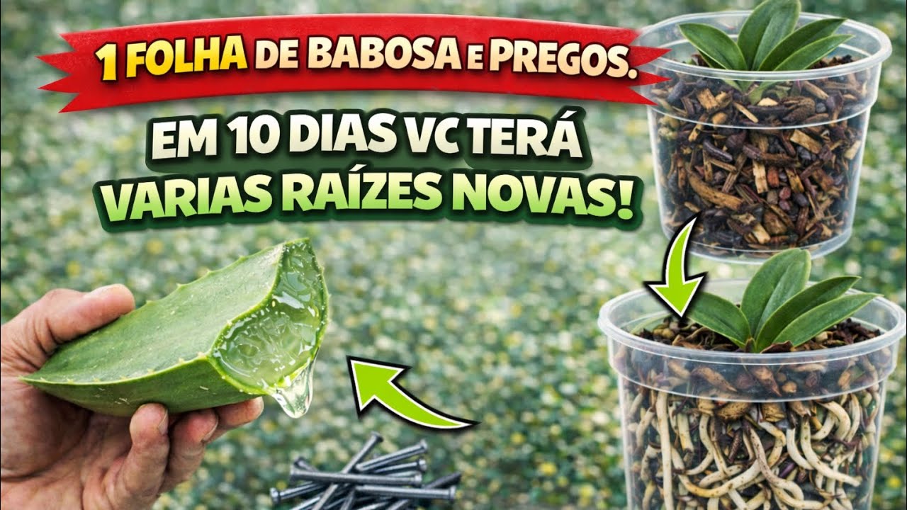 EM 10 DIAS AS RAÍZES NOVAS CRESCEM USANDO ISSO...