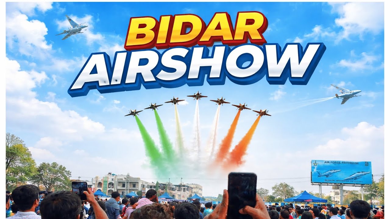 👉 BIDAR AIRSHOW 2025 🇮🇳 | Fighter Jets Stunning Sky Show | Indian Air Force