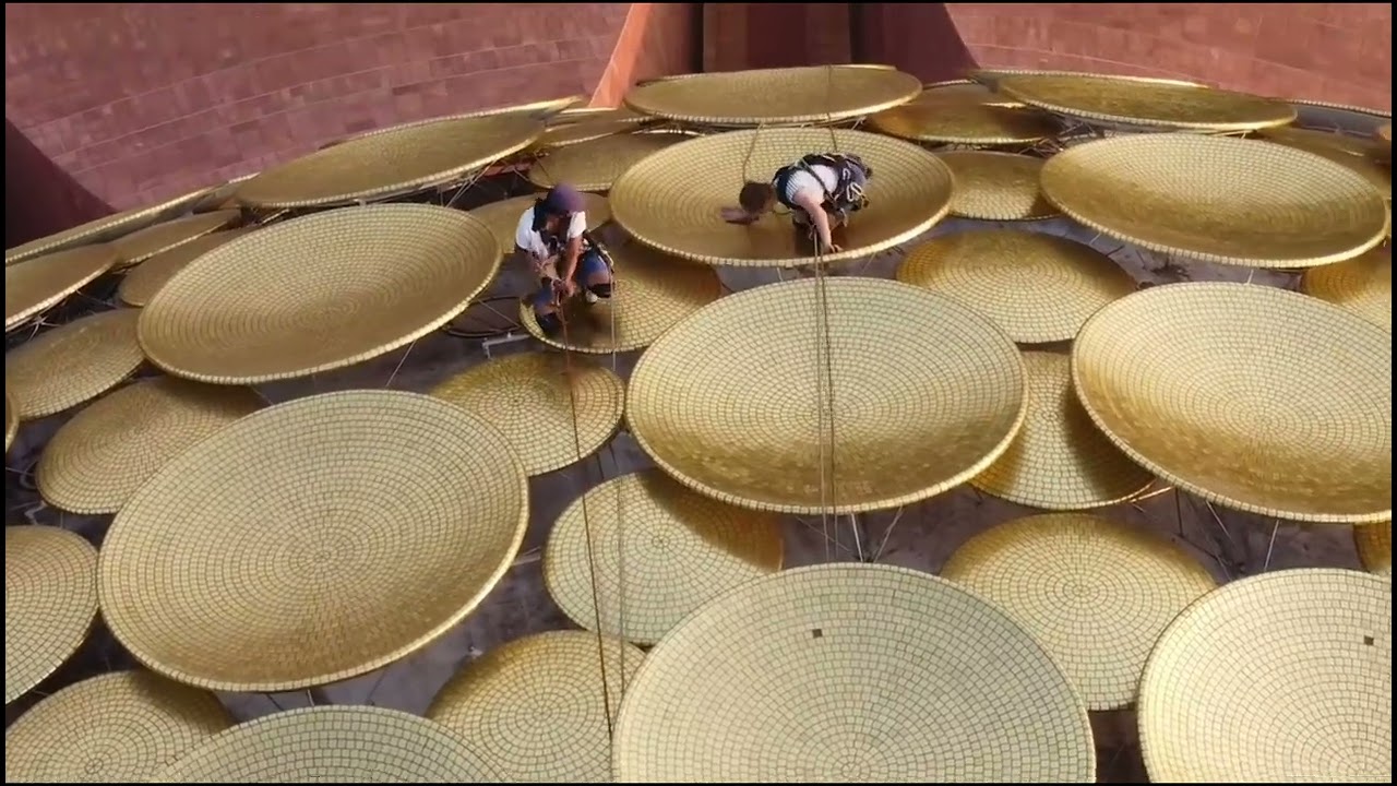 Matrimandir Discs Cleaning intro