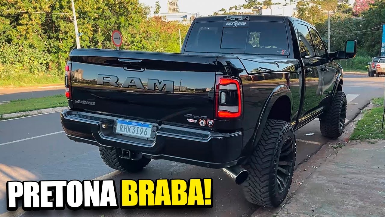 RAM 2500 NIGHT EDITION GIGANTE COM PNEUS PARA FORA! PROJETO CHIQUE!