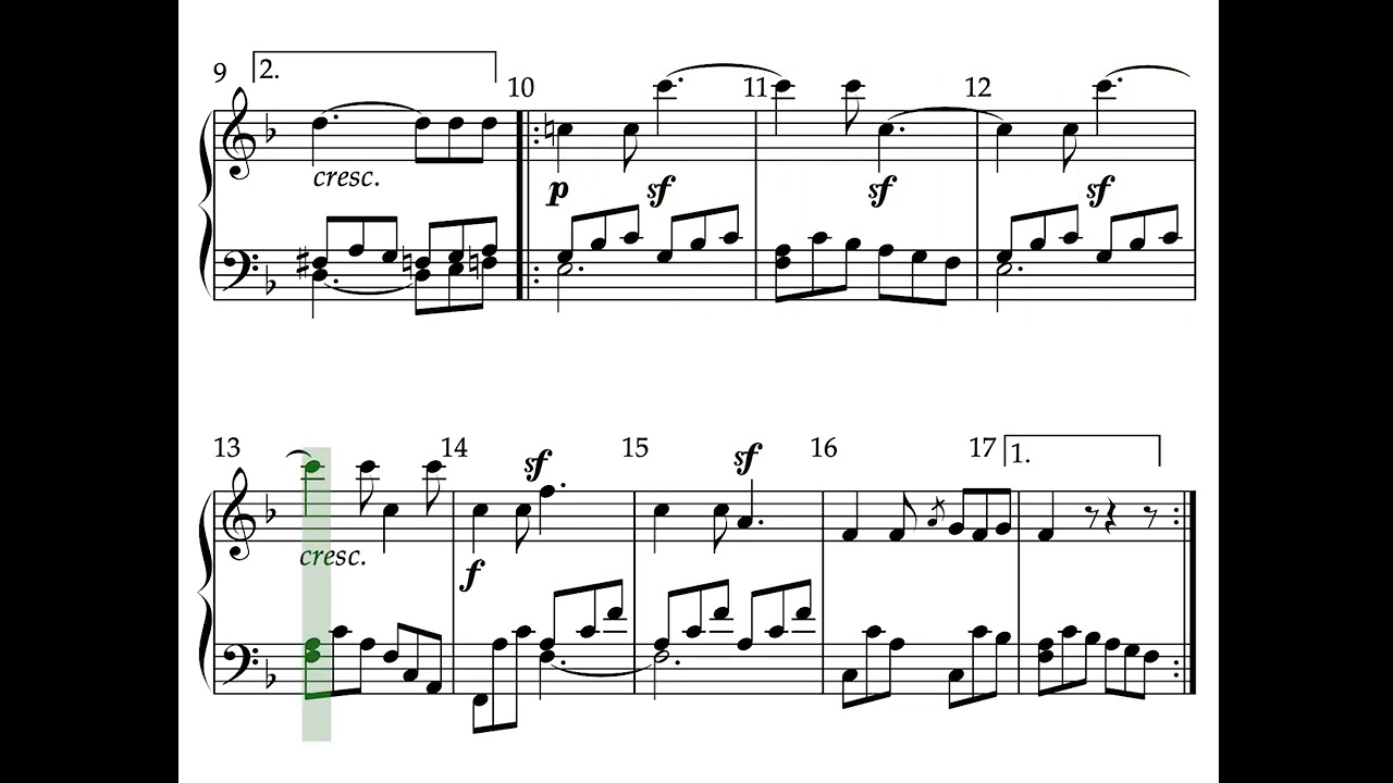 Follow along score | Beethoven: Bagatelle Op. 33, No. 3 in F Major