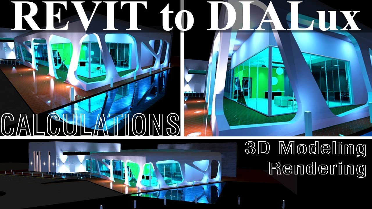 DIALUX Lighting Strategies 02 - REVIT to DIALux, 3D Modeling, Rendering, and Calculations