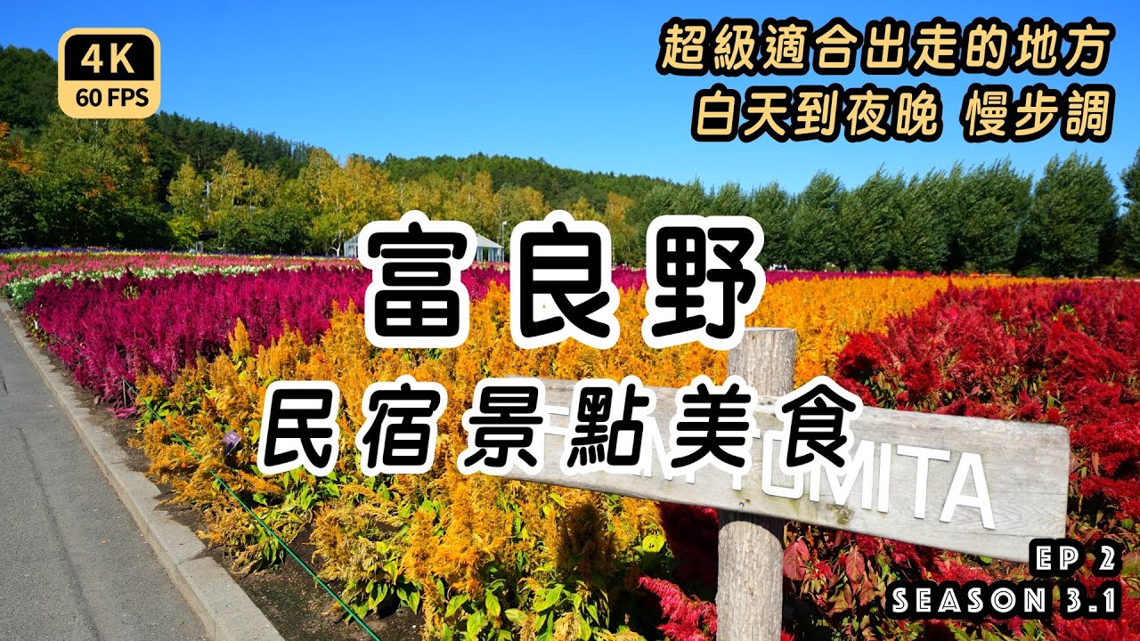 Mal｜〖秋道東EP2〗富田農場-哈密瓜與花田｜精靈露台-夜晚點燈小屋｜優質民宿開箱｜美食-在地特色咖啡廳  4K60p Travel
